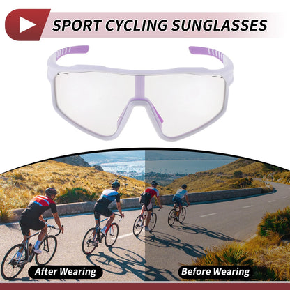 Set Motorcycle Riding Goggles Purple Lens White Purple Frame for Motorcycle