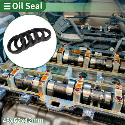 Oil Seal / 5 x 48x62x12mm / NBR Rubber High Pressure Black