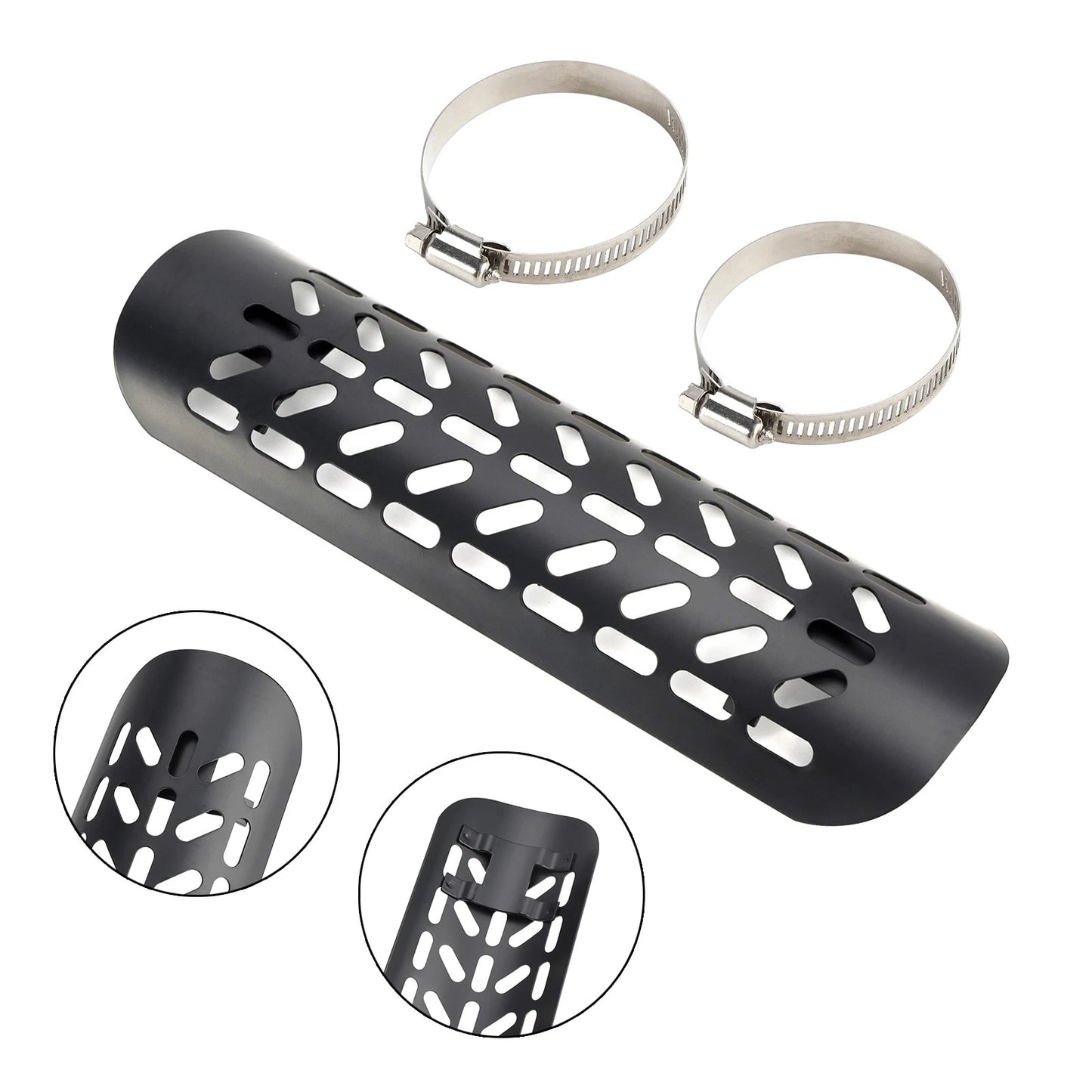 Exhaust Pipe Holder Cover for Motorcycle Schwarzb