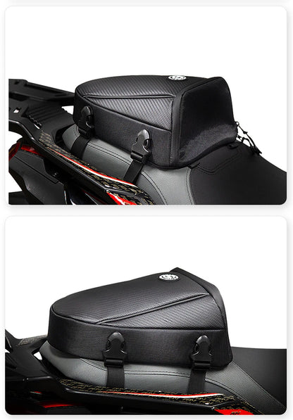 Black Motor Back Seat Bags for Touring Motorcycle Saddle (Fits Various Models)