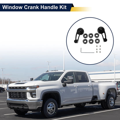 Door Window Crank Handle Set for Chevy, Ford, Chrysler - Black