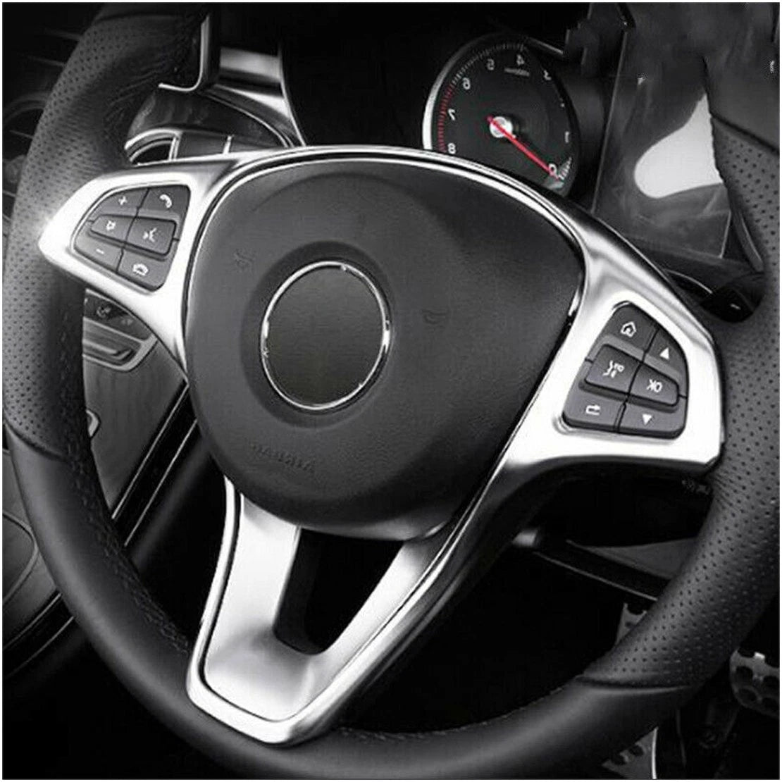 Steering Wheel Button Cover for Benz C GLC E W205 X253 W213 (2015-2023)
