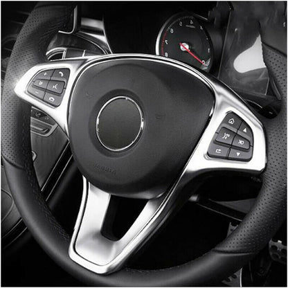 Steering Wheel Button Cover for Benz C GLC E W205 X253 W213 (2015-2023)