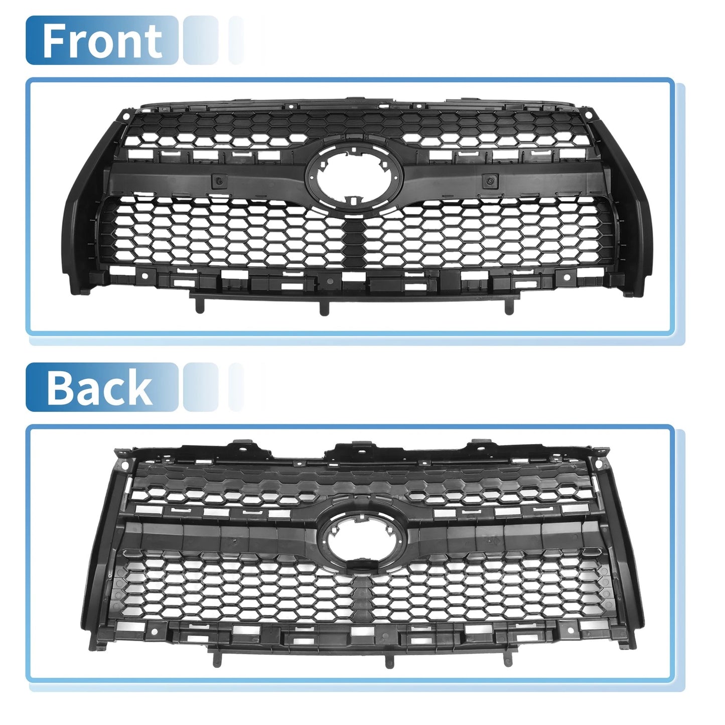 Front Bonnet Bumper Grille for Toyota RAV4 2009-2012 Black