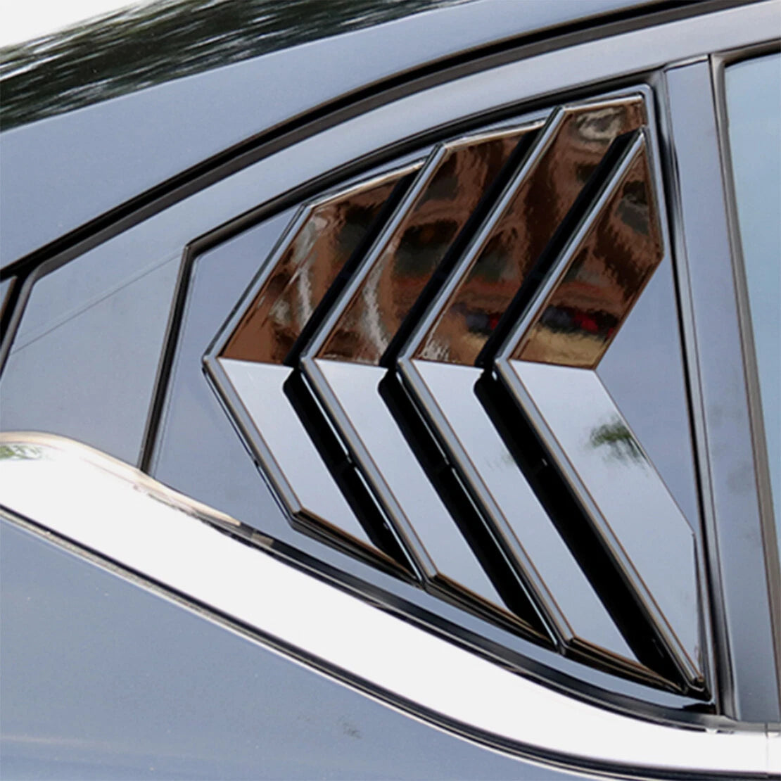 Side Vent Rear Window Louver Covers for Nissan Sentra (2020-2024)