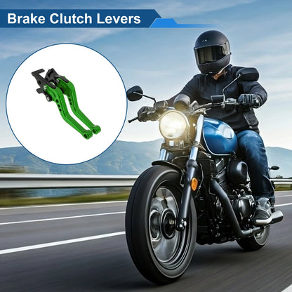 1 pair Green Brake Clutch Levers for YAMAHA YZF-R25 (2014–2015)