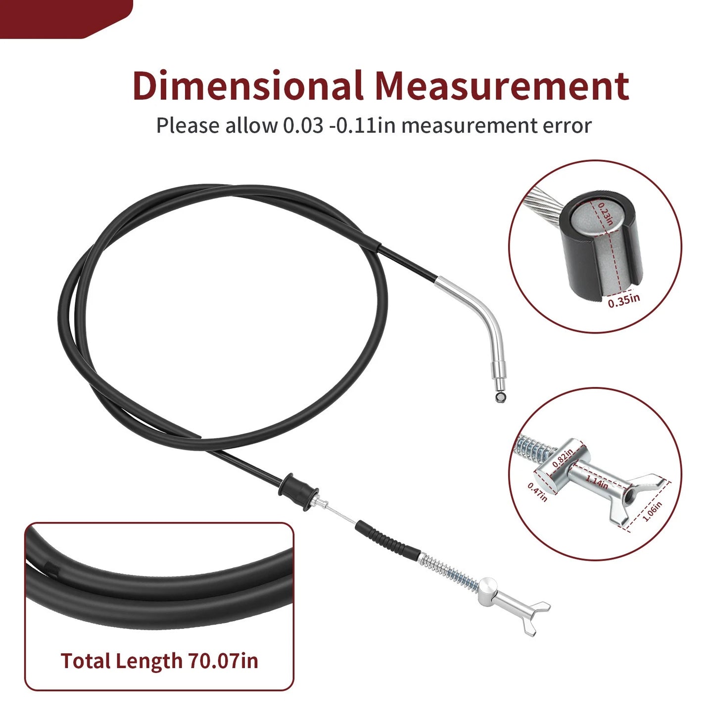 Rear Park Hand Brake Cable for Suzuki Ozark 250 LTF250 2007-2009/2012-2014