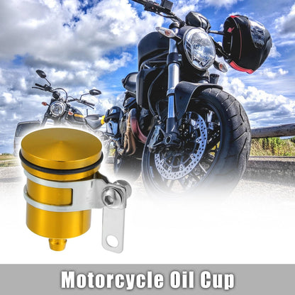 Front Brake Master Cylinder Oil Tank Cup Gold Tone for Yamaha BMW