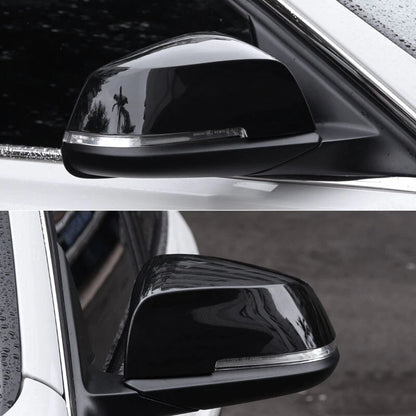 Gloss Black Side Mirror Cover Caps Overlay fit For BMW 3 Series F30 F32 2013-18