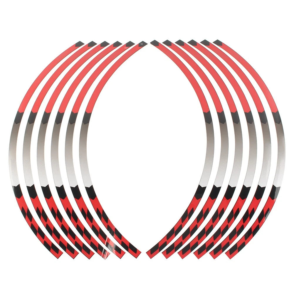 17" Rim Stripes Wheel Tape Decals Red for Kawasaki Ninja 1000 250 300 (2011-2023)