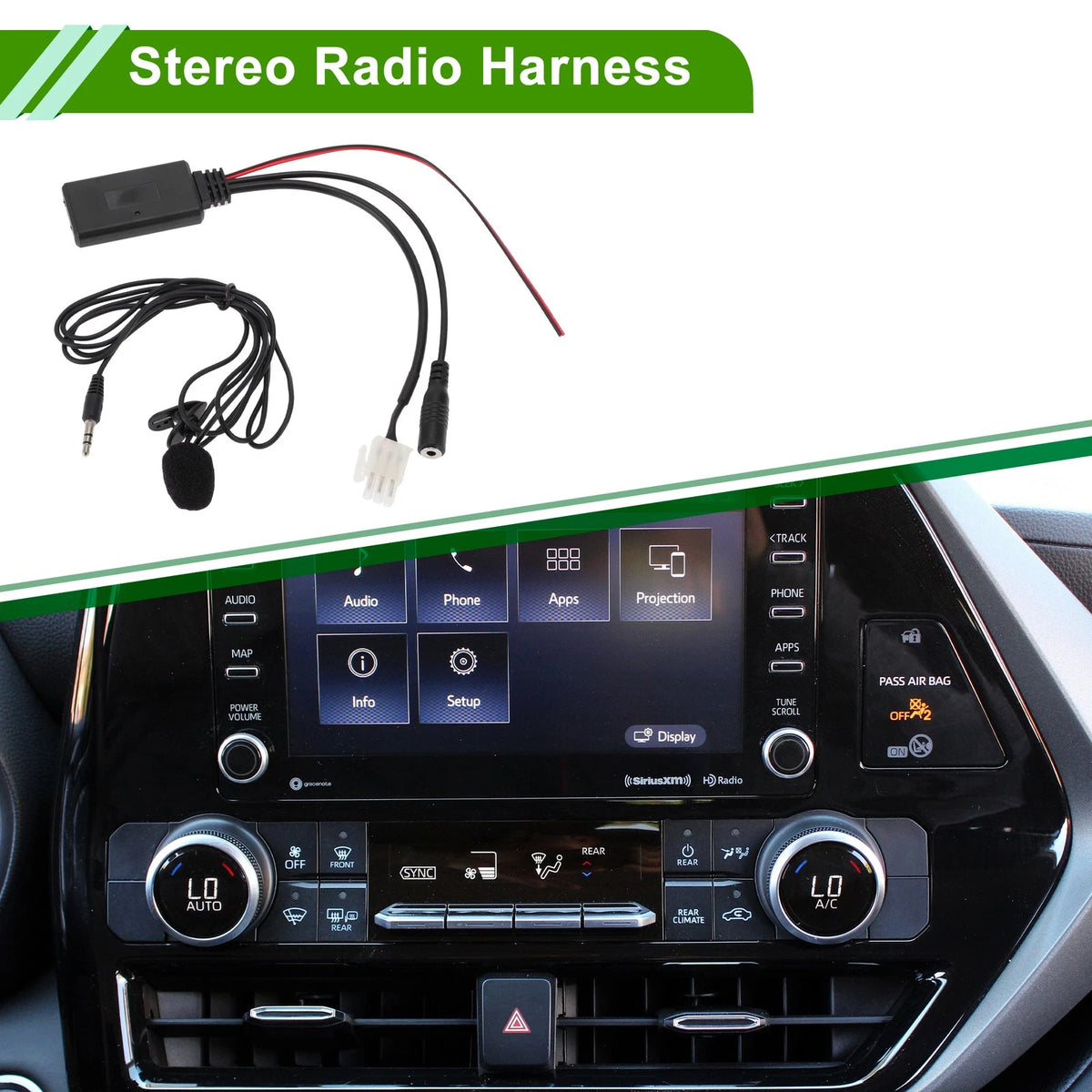 Stereo Radio Harness for Honda GL1800 with Microphone Handsfree (2001-2017)
