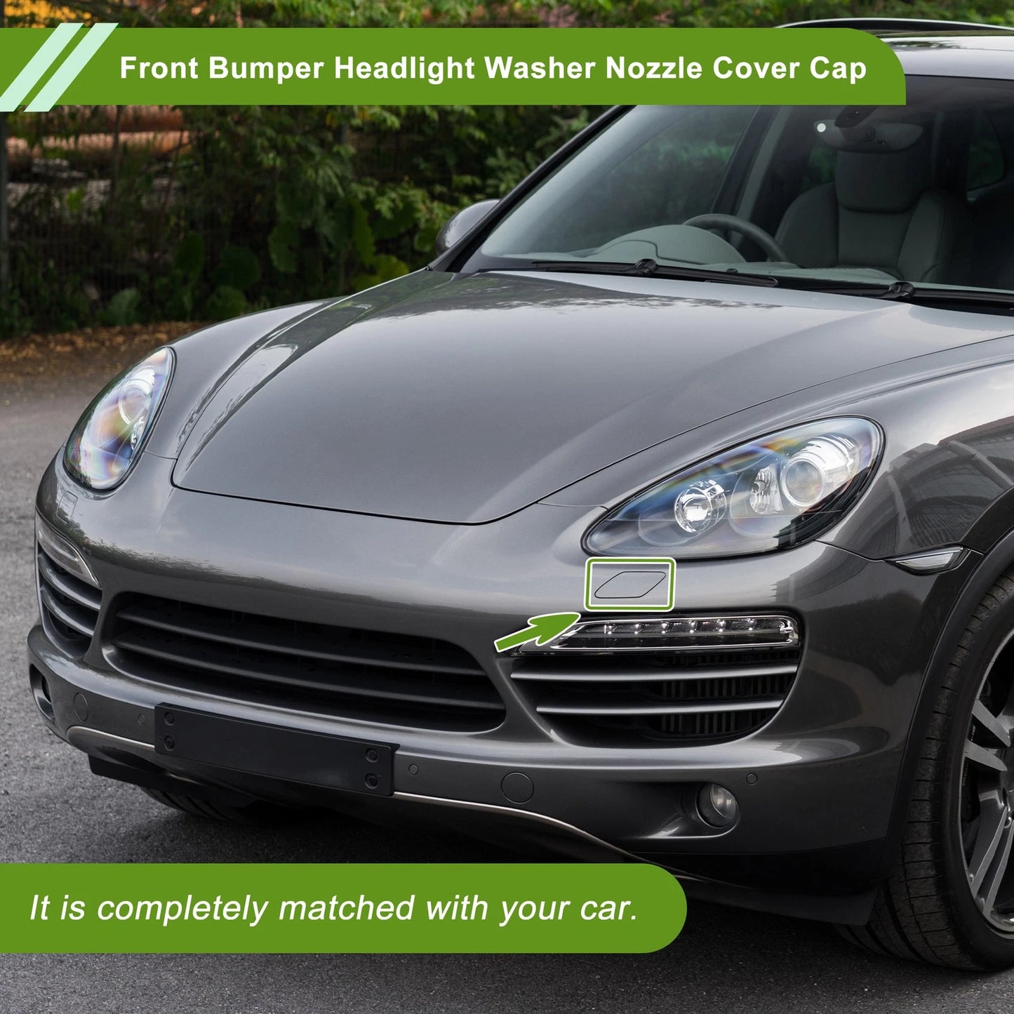 Left Washer Nozzle Cover Cap for Porsche Cayenne White