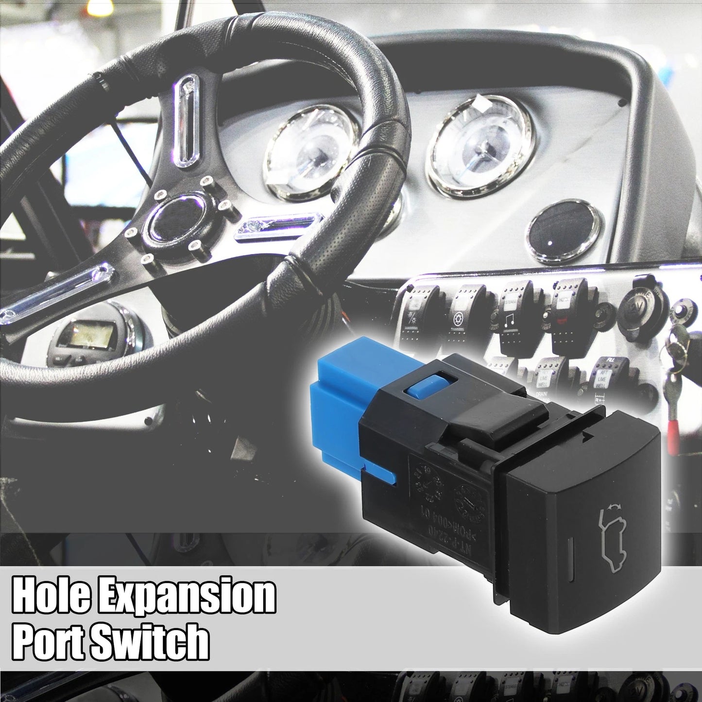 1pcs Hole Expansion Port Tailgate Switch with Wire for Toyota Vehicles