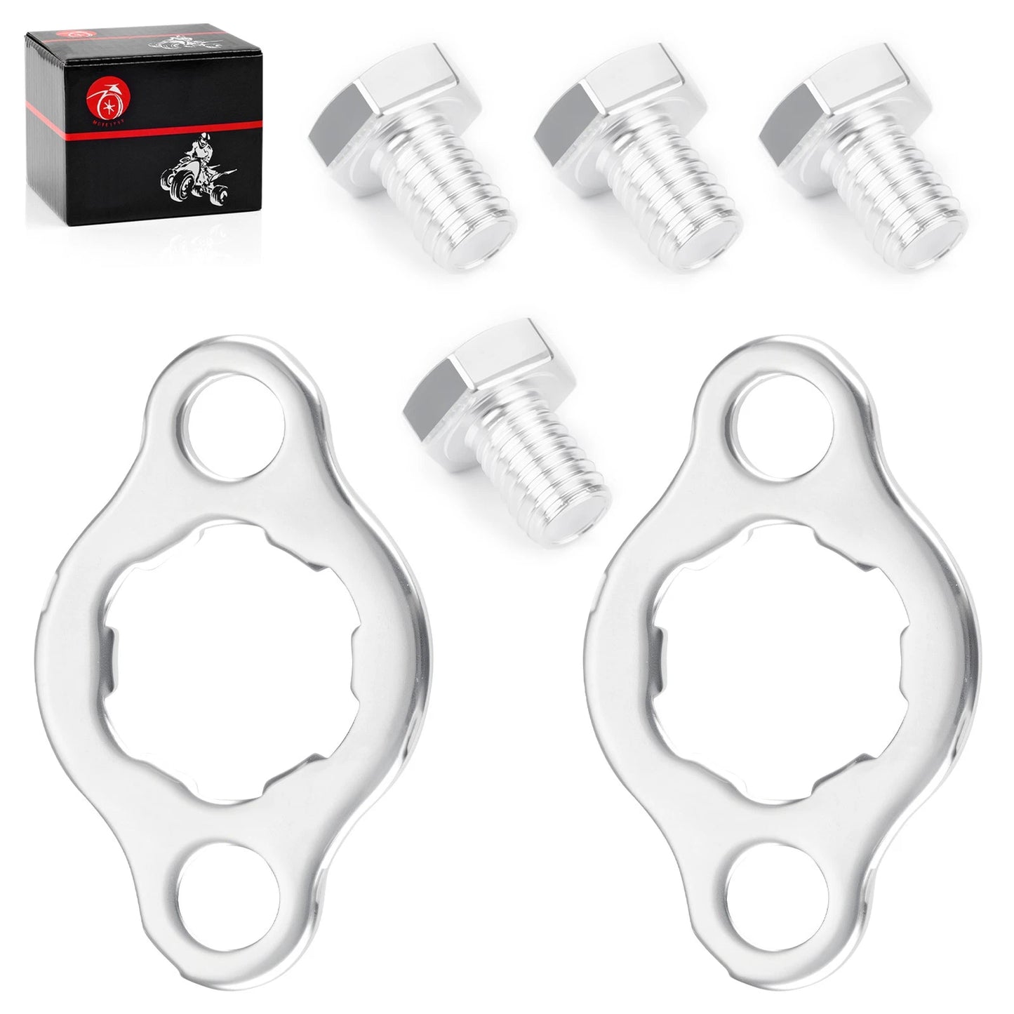 2pcs Engine Front Sprocket Retainer Plate w/Bolt for Honda TRX70 (1986-1987)
