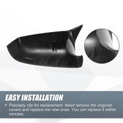 Rearview Mirror Cover Cap Carbon Fiber Pattern for BMW 525i 528i 530i 535i