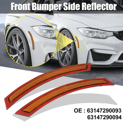 Front Bumper Reflectors  Yellow for BMW F15 F85 (2014-2019)