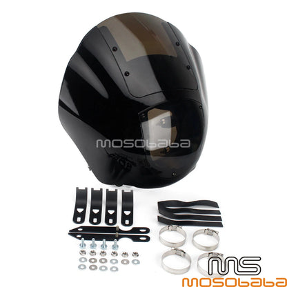 Headlight Fairing Windshield for Harley Softail FXBB Street Bob Dyna XL1200