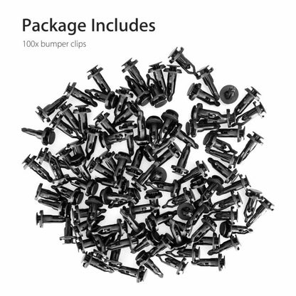 9mm Plastic Bumper Retainer Clips 100-pack for Car