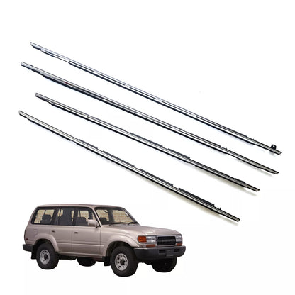 Front Rear Door Belt Moulding Set for Toyota Land Cruiser FJ80 HDJ81 HZJ80 1990-2006