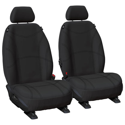 Front and Rear Black Neoprene Seat Covers for Ford Ranger PX PX3 (2015-2021)