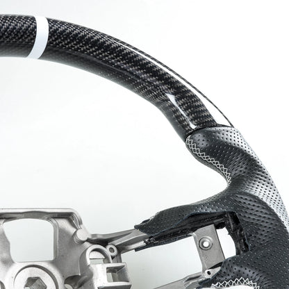 Steering Wheel, Carbon Fiber Perforated Leather for Ford Mustang (2015-2017)