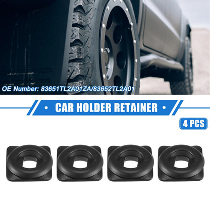4 Pcs Car Holder Retainer for Honda Acura Durable Anti-Slip Plastic Black