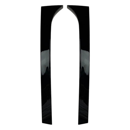 2 x Glossy Black Rear Window Spoiler Trim Covers for Skoda Superb (2008-2015)