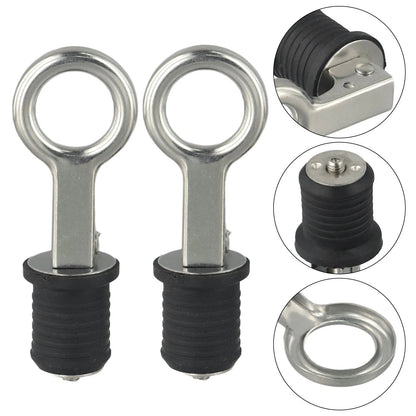 Drain / 1 Inch / Stainless Steel and Rubber for Boats and Livewells