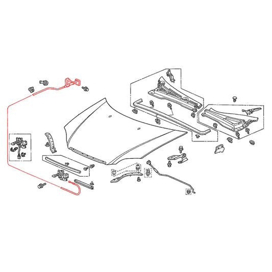Bonnet Release Cable for Honda Civic Sedan Dx2001-2005