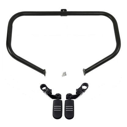 Black Engine Guard Highway Bar Footpegs for Harley Electra Glide (1997-2008)