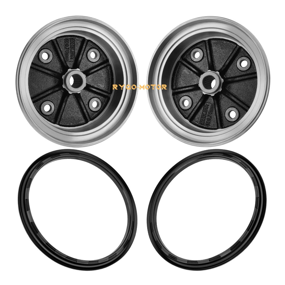 2 x Rear Brake Drum Hub & Seal for Kawasaki Mule 3000 3010 KAF620 (2001–2008)