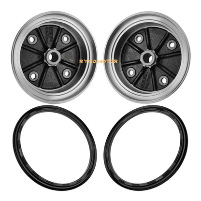 2 x Rear Brake Drum Hub & Seal for Kawasaki Mule 3000 3010 KAF620 (2001–2008)