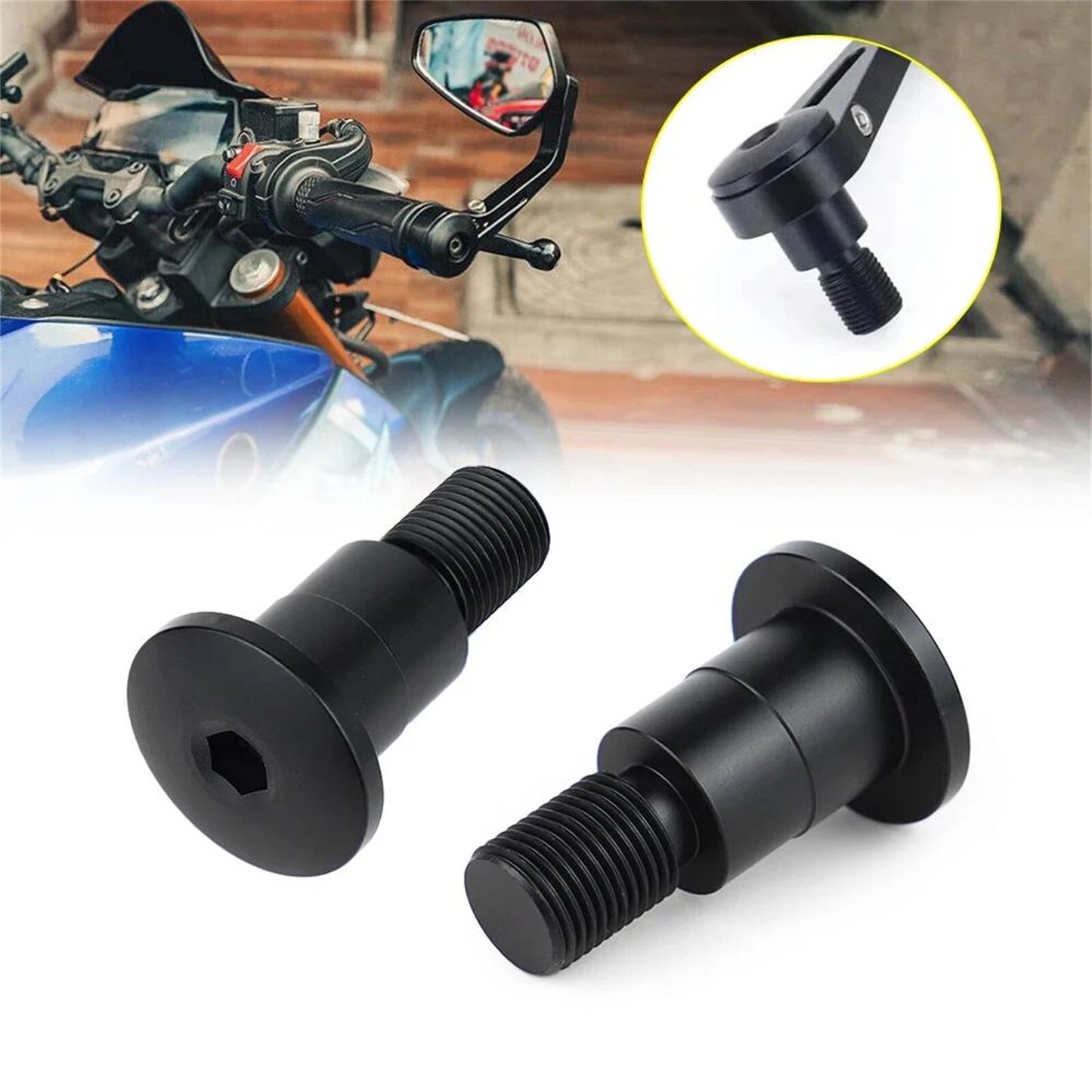 Black Aluminum Handle Bar End Grips for Yamaha MT-09 (2013-2020)