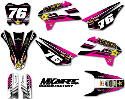 Custom Graphics Full Kit for Kayo TD 125 Chelsea Pink Style