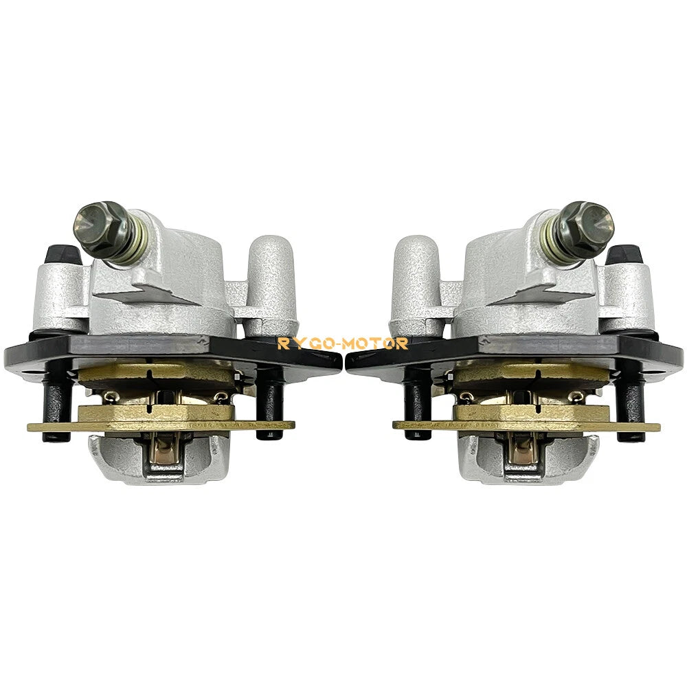 2 x Front Left & Right Brake Calipers & Pads for Kawasaki Bayou 300 2x4 KLF300B (1988–2004)