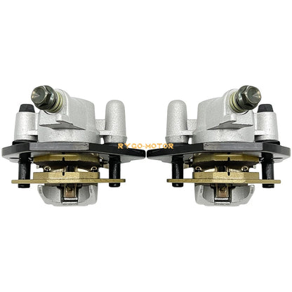 2 x Front Left & Right Brake Calipers & Pads for Kawasaki Bayou 300 2x4 KLF300B (1988–2004)