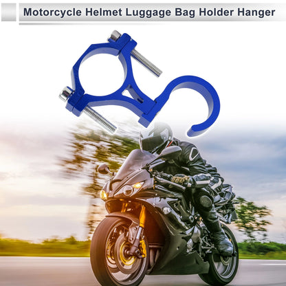 Arc Aluminum Alloy Motorcycle Hanging Hook 2 x Screws & Washers Hex Wrench Blue