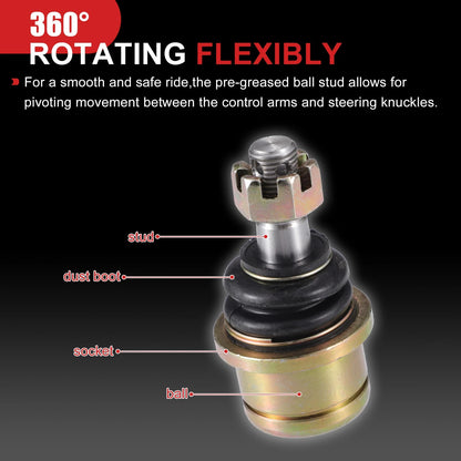 M12x1.25 Left Right Ball Joint Kit for Yamaha Big Bear 400 (2000–2012)