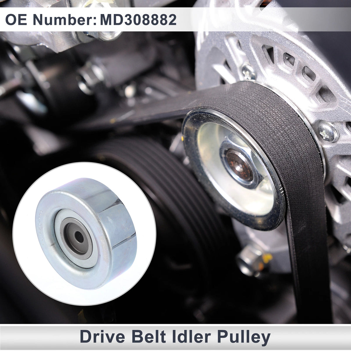Drive Belt Idler Pulley for Hyundai Sonata (1990 - 1998)