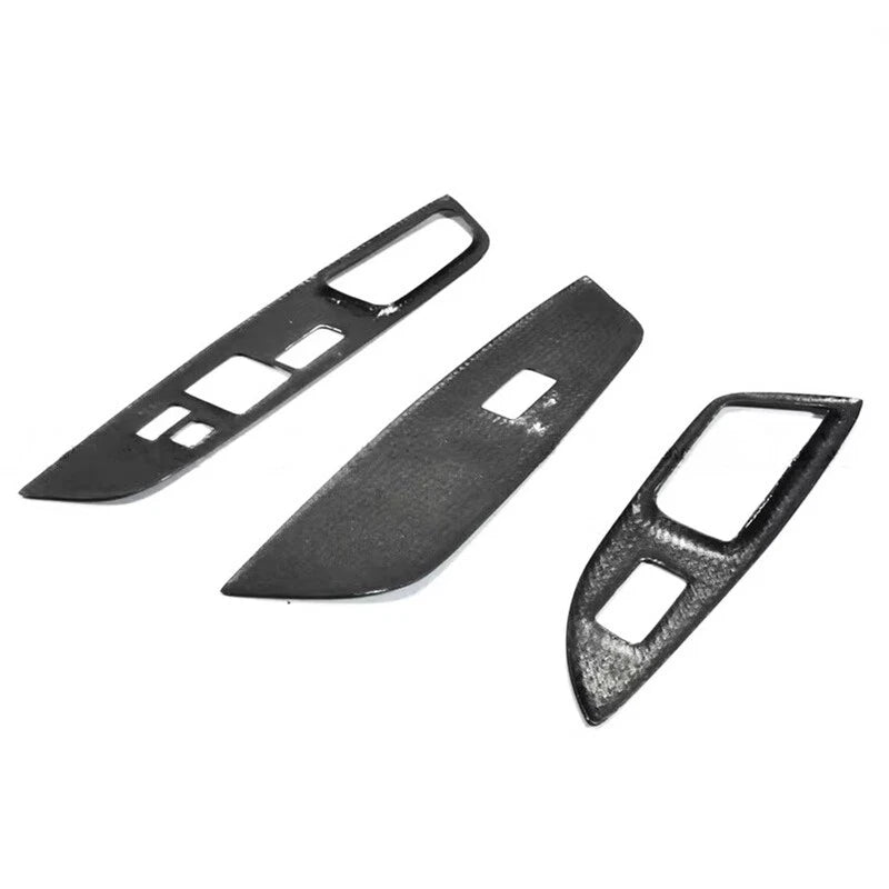 Real Carbon Fiber Window Lift Panel Cover Trim for Hyundai Veloster 2011-2017