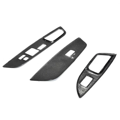 Real Carbon Fiber Window Lift Panel Cover Trim for Hyundai Veloster 2011-2017