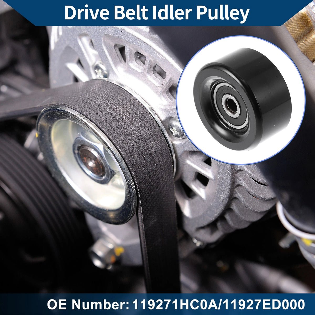 Drive Belt Idler Pulley for Toyota Highlander (2008-2019) 1 Pc