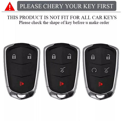 Alloy Leather Key Fob Cover for Cadillac XT5 CT6 ATS CTS SRX (2015–2019)