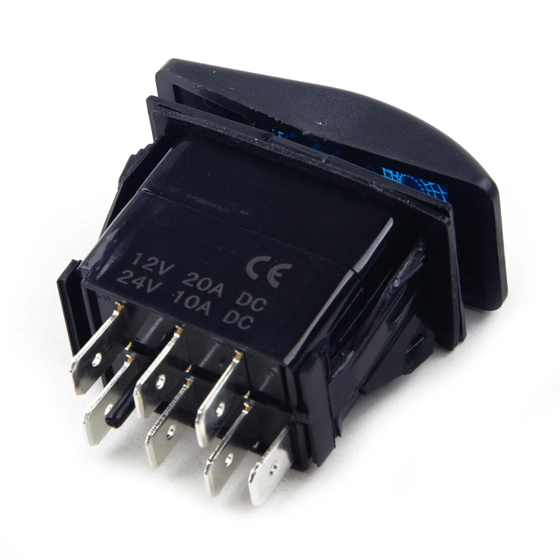 12V 24V 7 Pin LED DPDT Momentary Rocker Switch for Boat