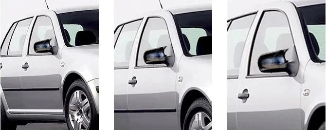 Side View Mirror Covers Gloss Black 2 Piece for VW Golf MK4 (1997-2003)
