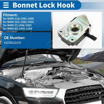 Hood Latch Assembly for BMW 318i (1992-1999) - 1 x Quality Replacement Part