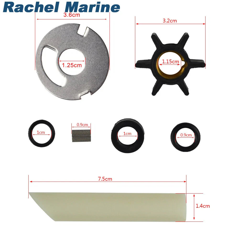 Water Pump Impeller Repair Kit for Mercury 4-9.8HP (47-89981Q1)
