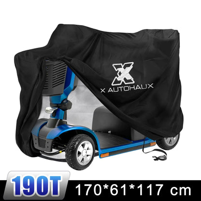 170CM Mobility Scooter Cover Waterproof Sun Rain Protection Black