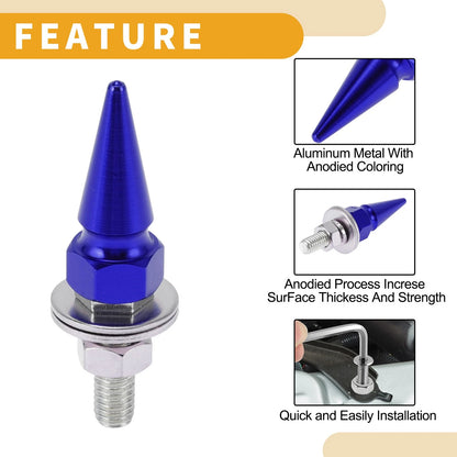 M6 License Plate Screws Cover 54mm Aluminum Blue 4 x for Universal Motorcycle
