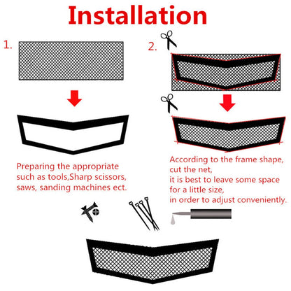 Hexagonal Mesh Cover for Car Bumper Hood Vent Grille 100x33cm - AU Ship